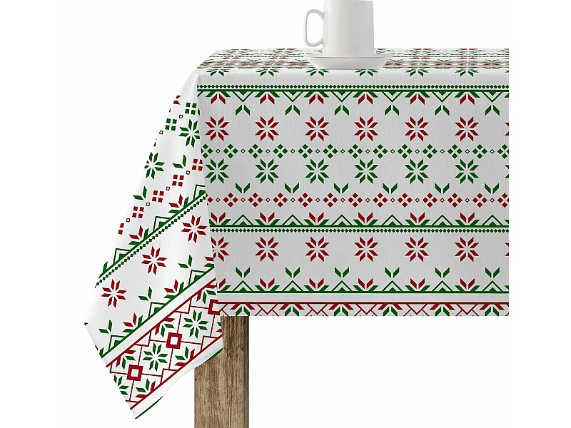 Nappe enduite anti-taches Merry Christmas 3 140x140 cm