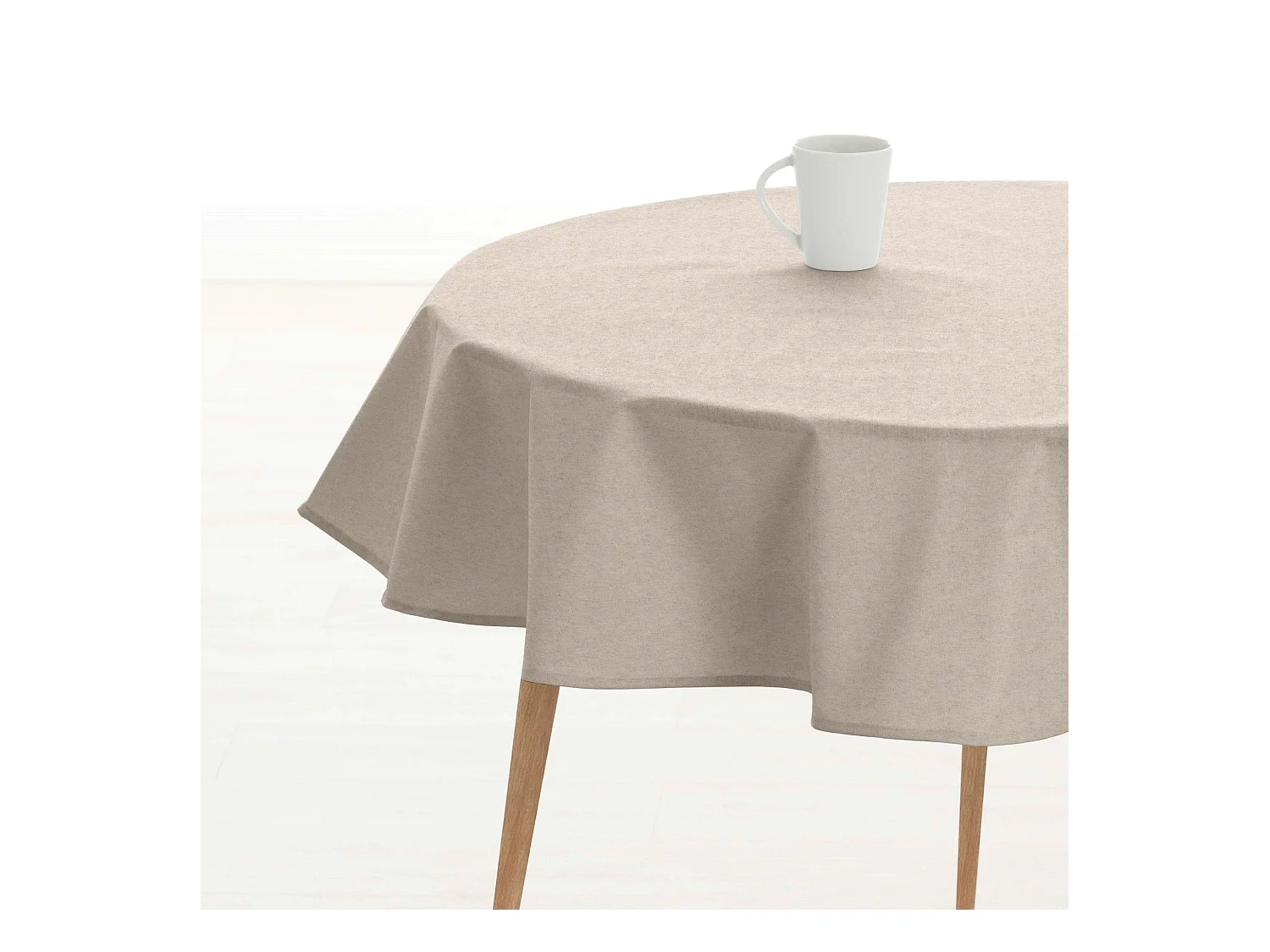 Mantel redondo resinado antimanchas Levante 101 - Diámetro 100 cm