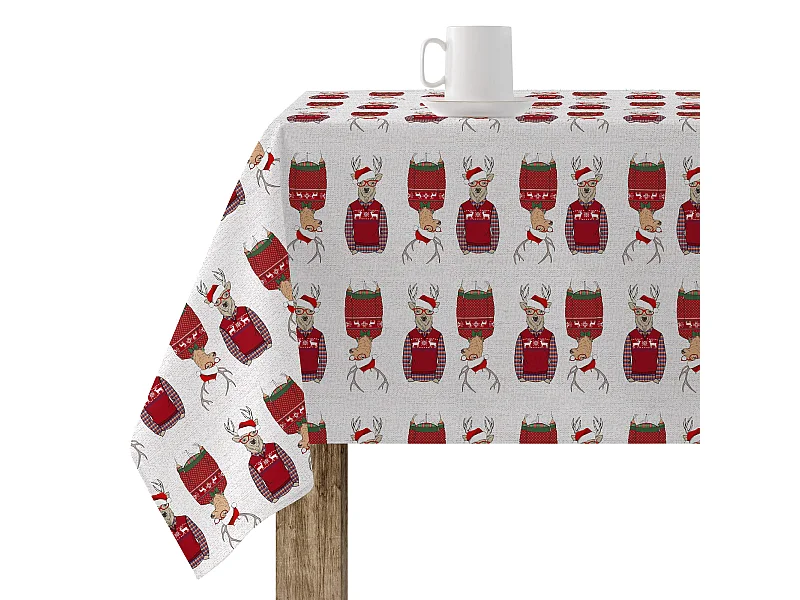 Mantel resinado antimanchas Merry Christmas 15 300x140 cm