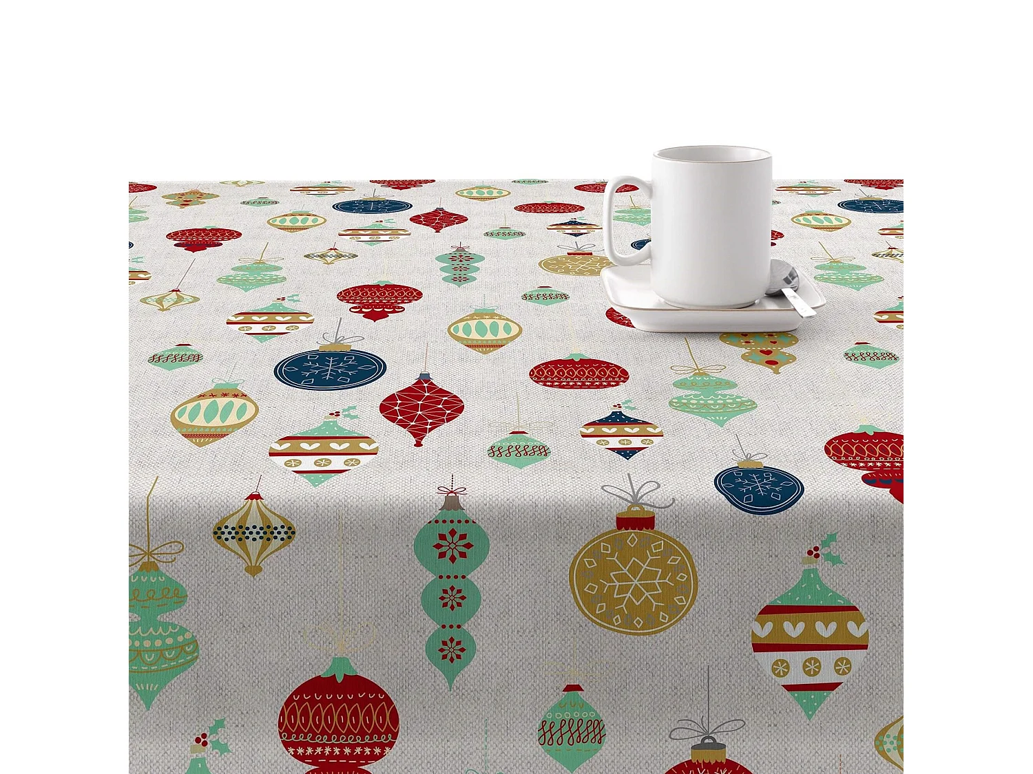 Mantel resinado antimanchas Merry Christmas 13 140x140 cm