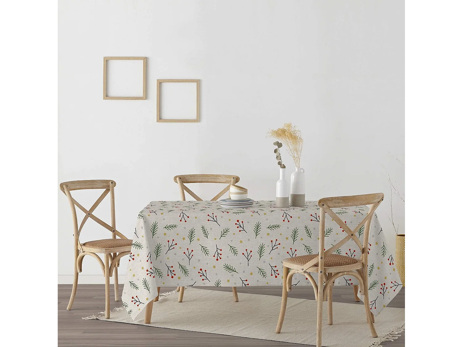 Mantel resinado antimanchas Merry Christmas 35 140x140 cm