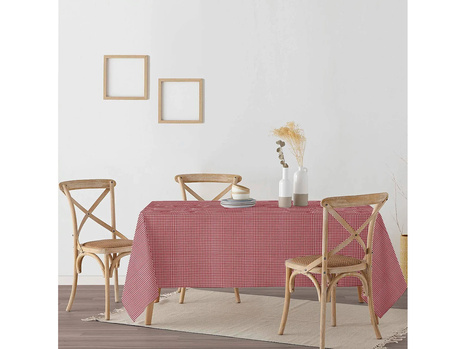 Mantel resinado antimanchas Cuadros 50-03 - 200x155 cm