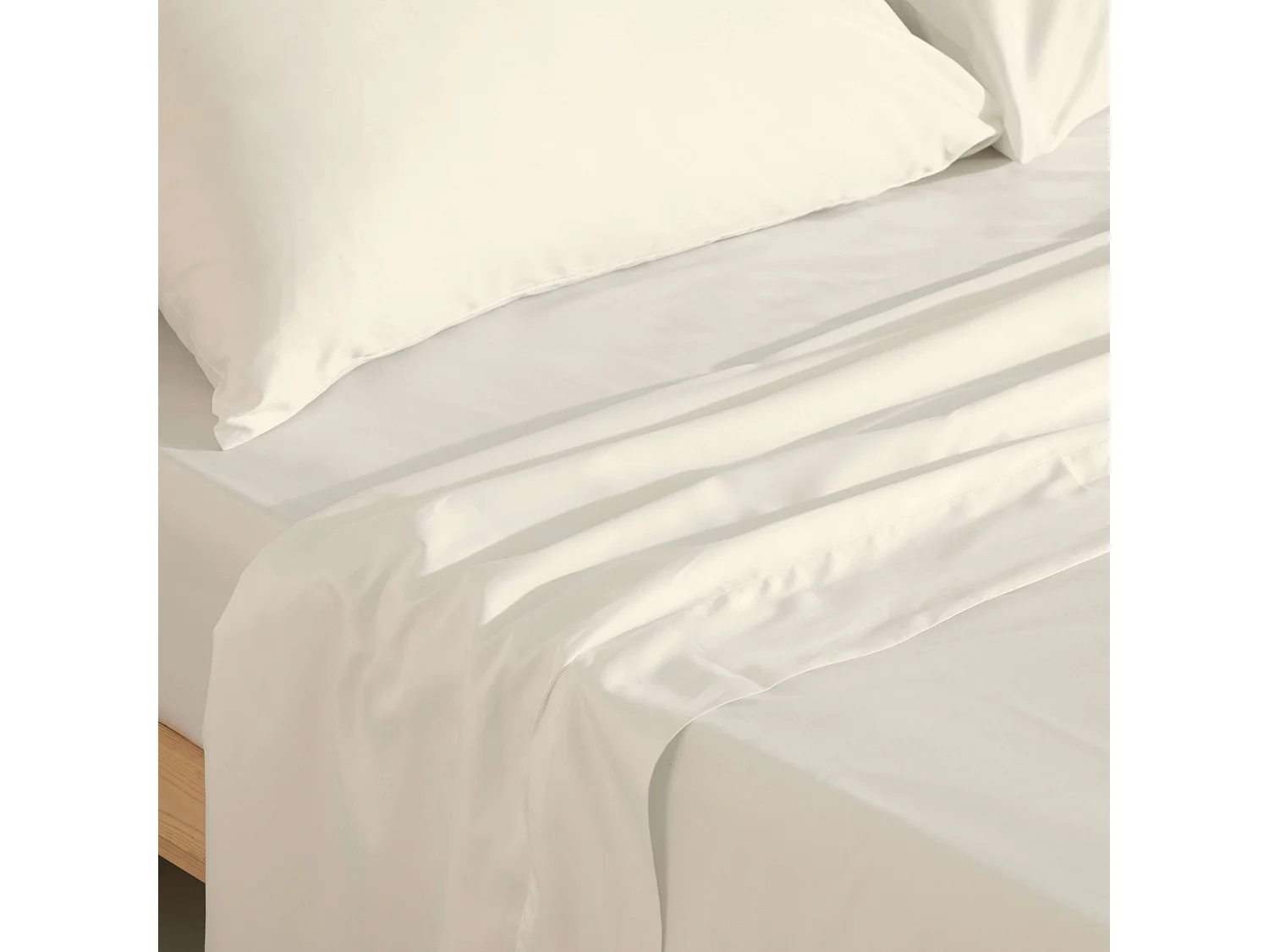 Juego de sÃ¡banas satÃ©n 300 hilos White - 105 (175x270 cm)