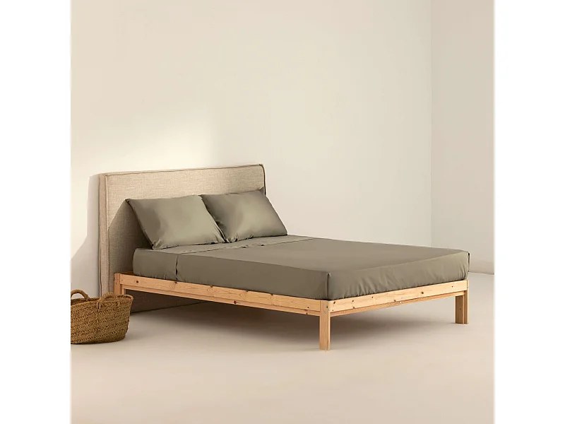 Juego de sÃ¡banas satÃ©n 300 hilos Desert Sage - 150/160 (240x270 cm)