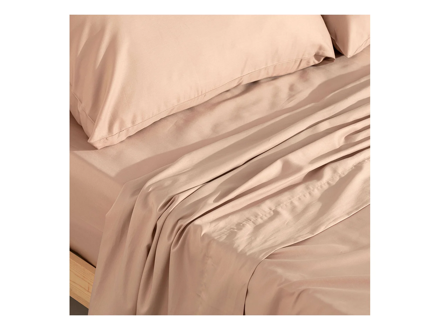 Ensemble de draps en satin 300 fils Pink - 90 (160x270 cm)