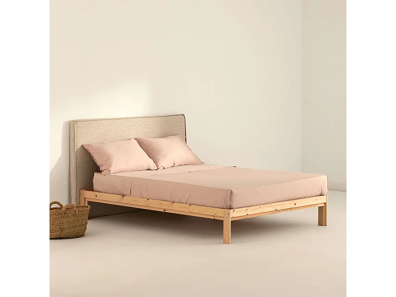 Juego de sÃ¡banas satÃ©n 300 hilos Pink - 90 (160x270 cm)