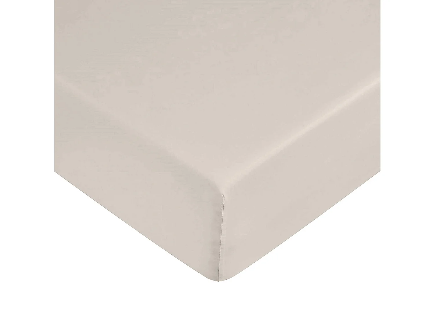 Draps-housses 100 % micRosetin extra-doux Beige - 140x200 cm