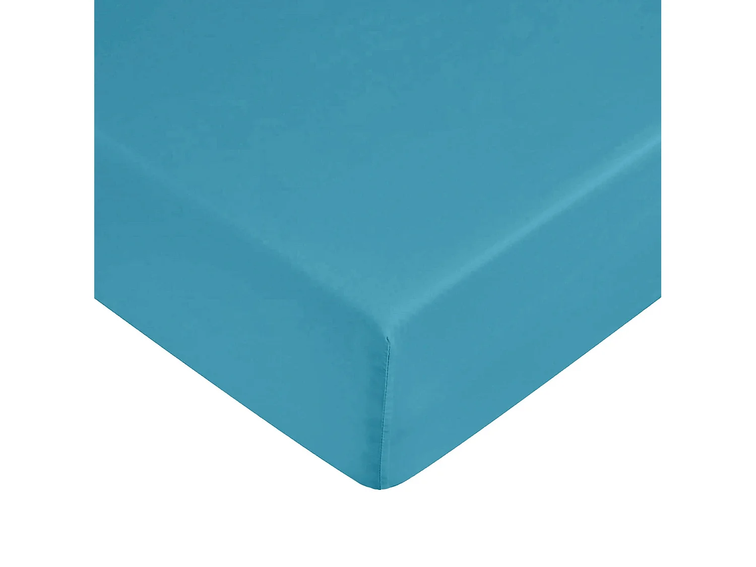 Draps-housses 100 % micRosetin extra-doux pétrole - 160x200 cm