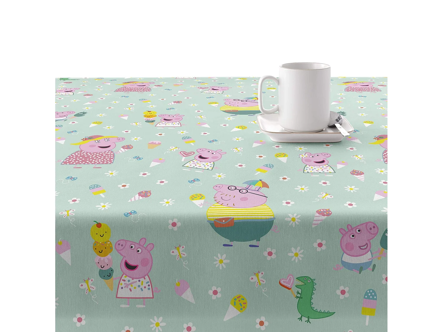 Mantel resinado antimanchas Summer Peppa 1 - 200X140 cm