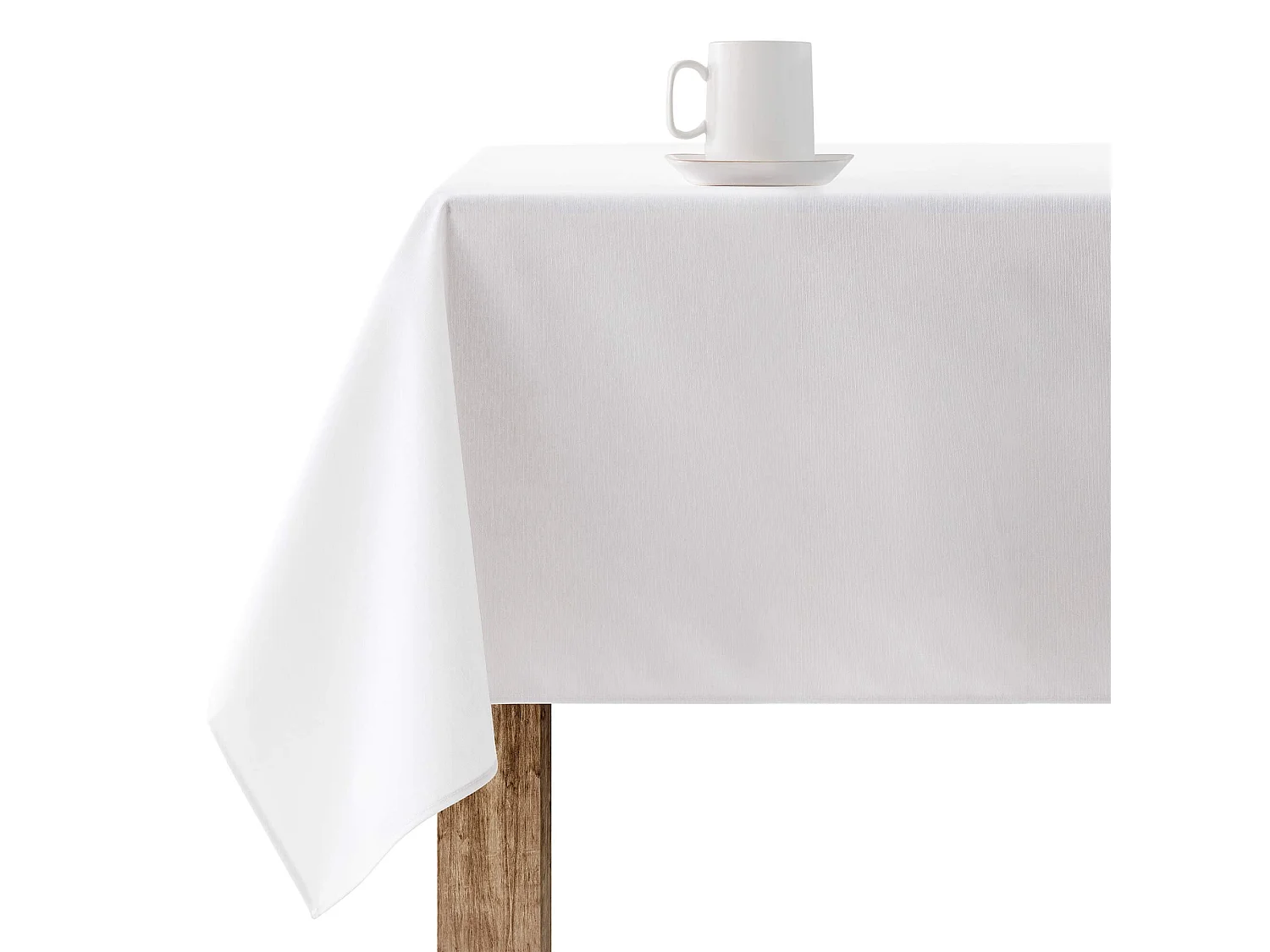 Mantel resinado antimanchas Liso Blanco 103 - 200x140 cm