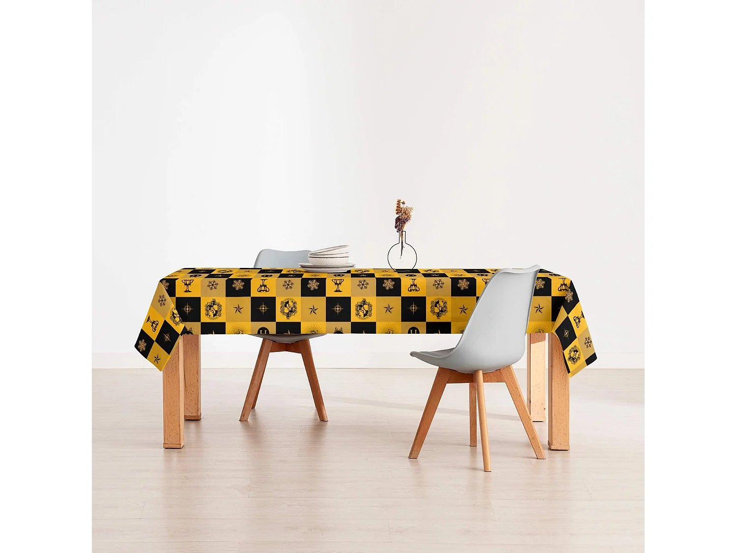 Mantel resinado antimanchas Hufflepuff Christmas - 100X140 cm