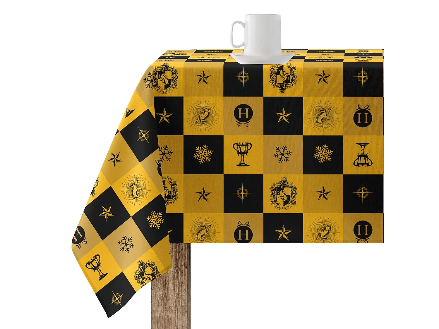 Nappe enduite anti-taches Hufflepuff Christmas - 100X140 cm