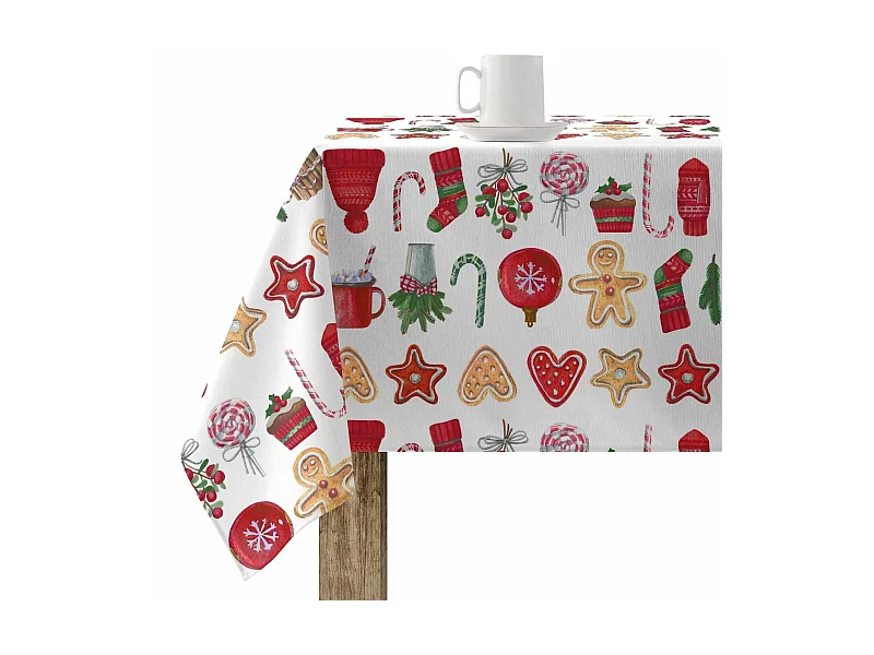 Nappe enduite anti-taches Merry Christmas 9 200x140 cm