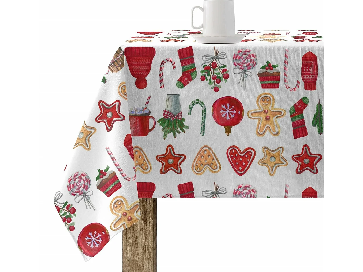 Nappe enduite anti-taches Merry Christmas 9 200x140 cm