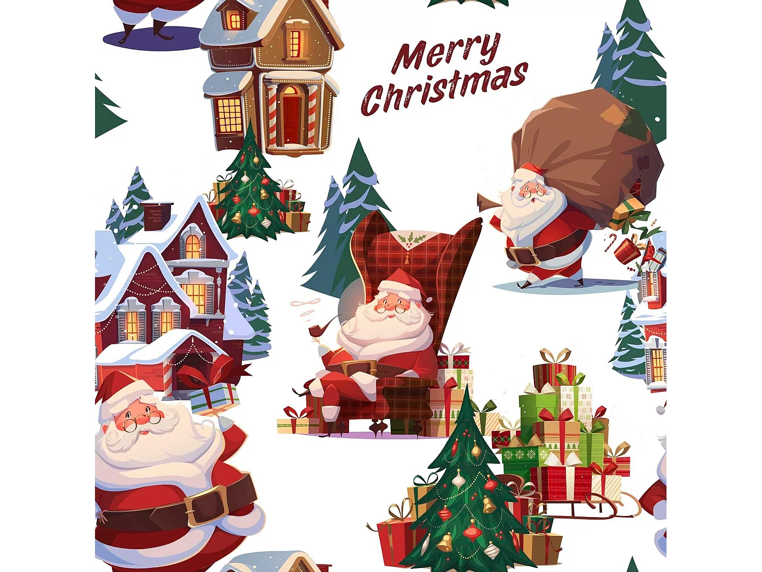 Mantel resinado antimanchas Papa Noel 250x140 cm