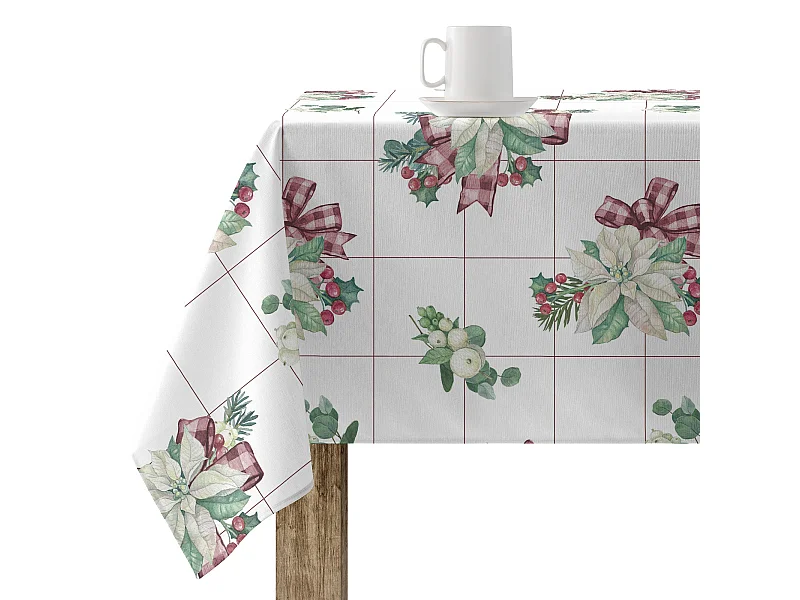 Mantel resinado antimanchas Red Christmas 2 100x140 cm