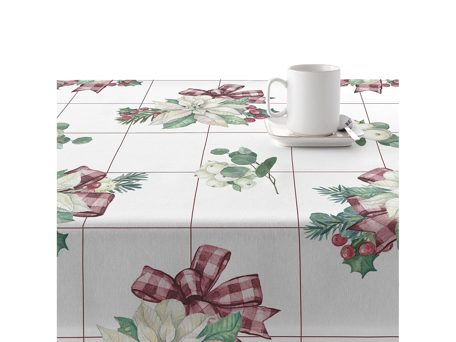 Mantel resinado antimanchas Red Christmas 2 100x140 cm