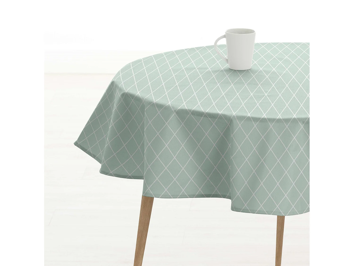 Mantel redondo resinado antimanchas 0220-55 - Diámetro 140 cm