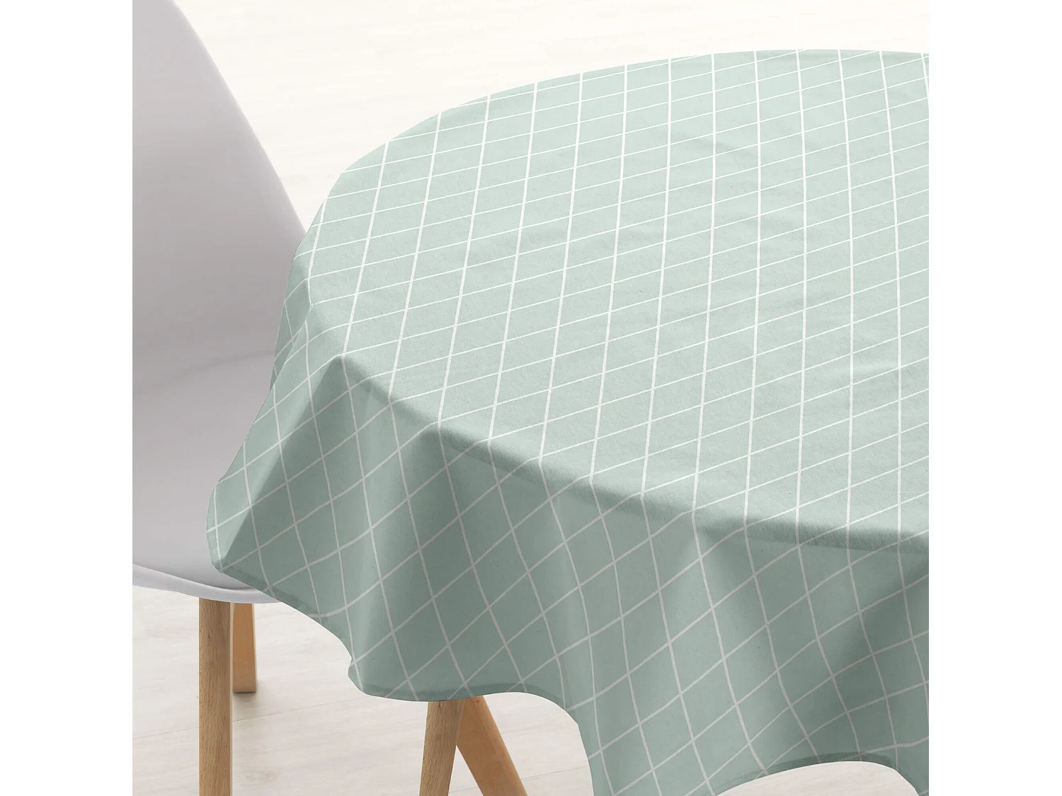 Mantel redondo resinado antimanchas 0220-55 - Diámetro 140 cm