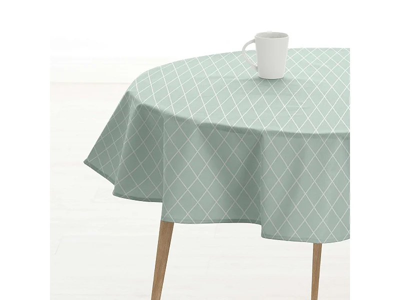 Mantel redondo resinado antimanchas 0220-55 - Diámetro 140 cm