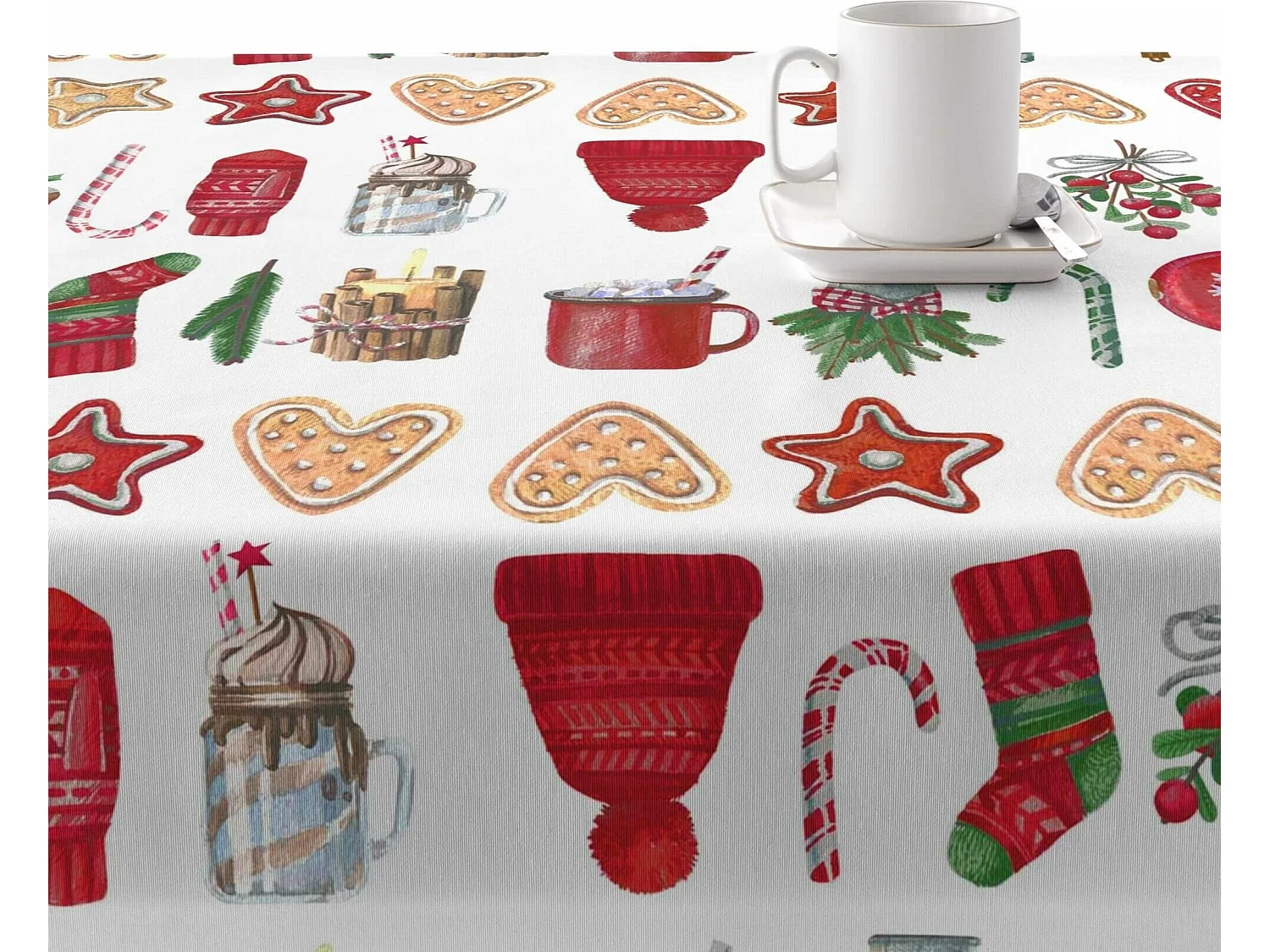 Nappe enduite anti-taches Merry Christmas 9 250x140 cm