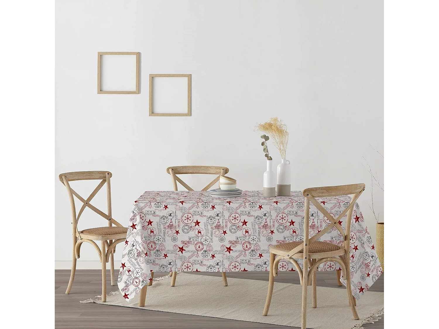 Nappe enduite anti-taches Merry Christmas 1 140x140 cm