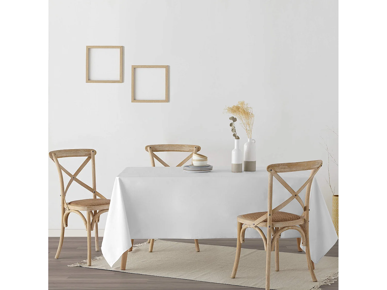 Mantel resinado antimanchas XL Liso blanco 103 - 100x250 cm