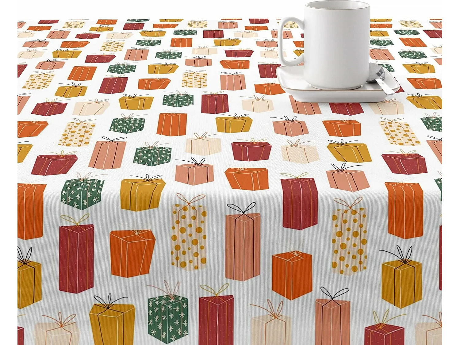 Nappe enduite anti-taches Merry Christmas 52 100x140 cm