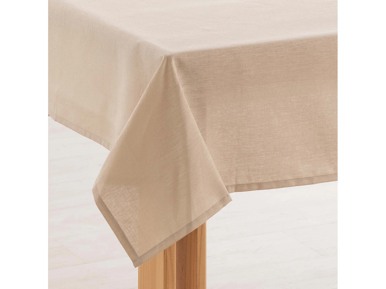 Mantel hidrofugo antimanchas Lino 100% Fresno - 400x150 cm