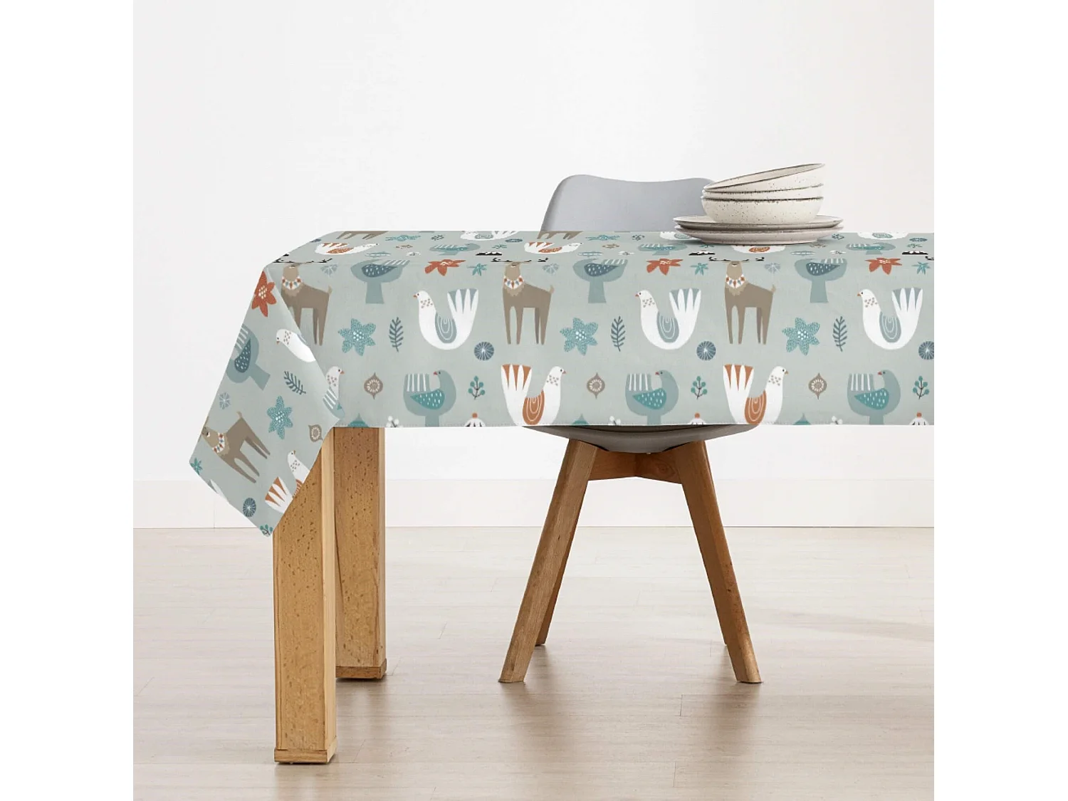 Nappe enduite anti-taches Merry Christmas 56 250x140 cm