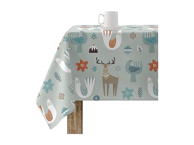 Nappe enduite anti-taches Merry Christmas 56 250x140 cm