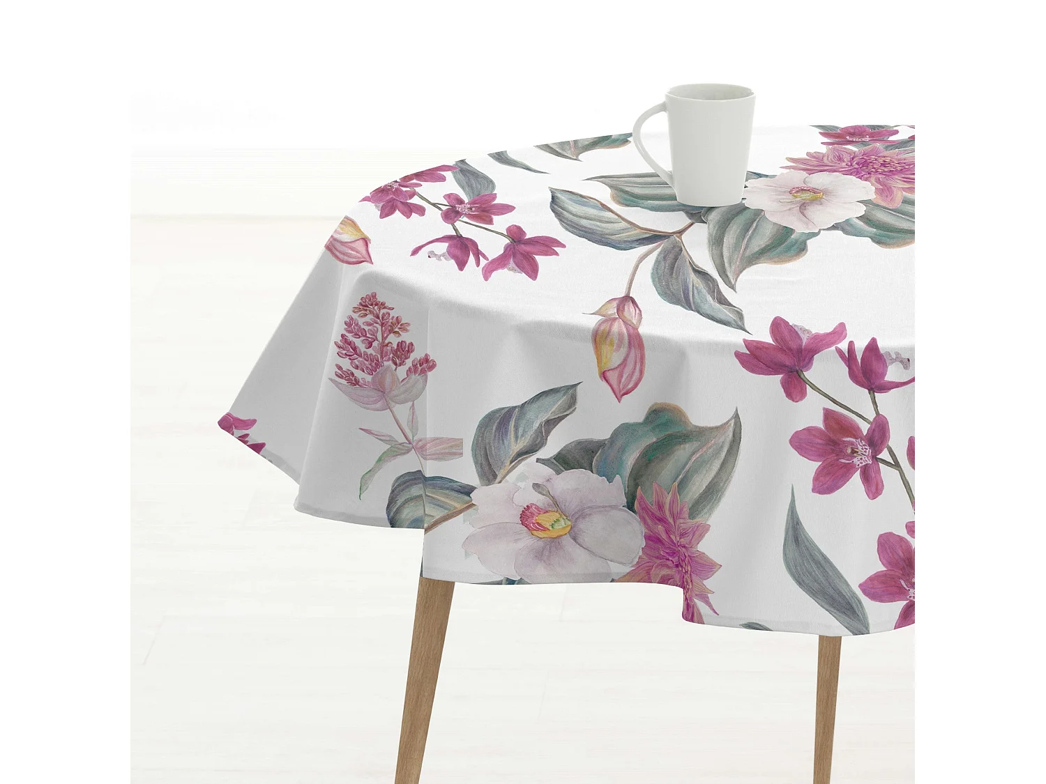 Mantel redondo resinado antimanchas 0120-246 - Diámetro 100 cm