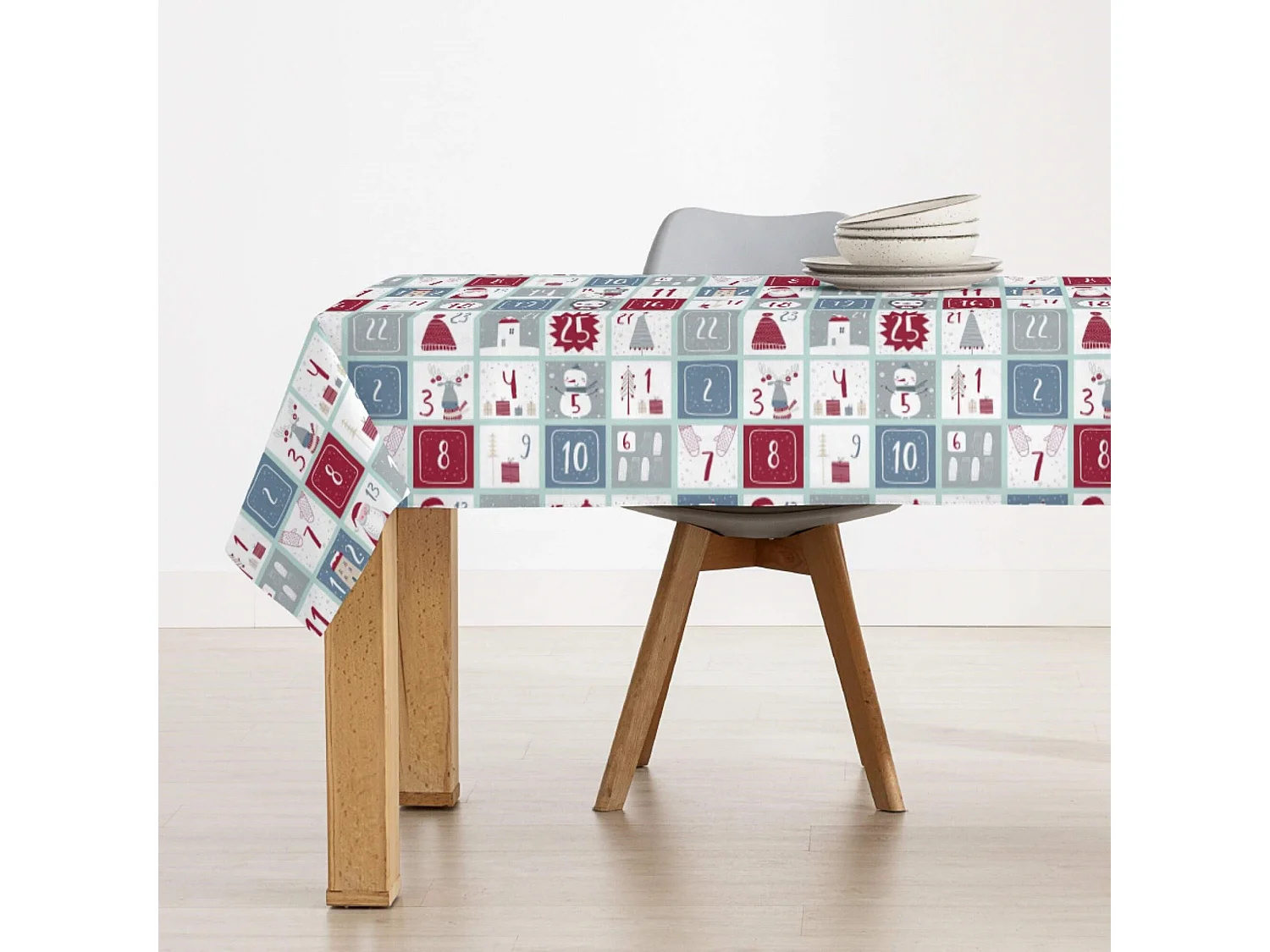 Nappe enduite anti-taches Merry Christmas 62 250x140 cm