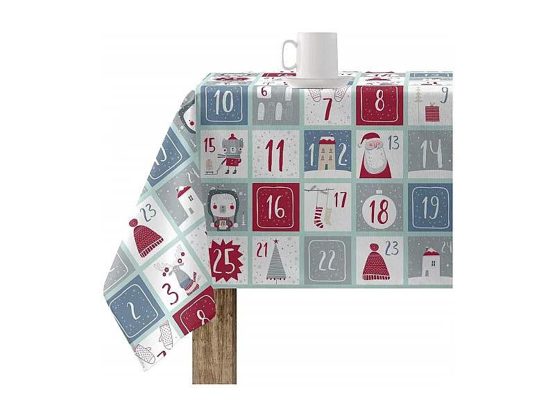 Nappe enduite anti-taches Merry Christmas 62 250x140 cm