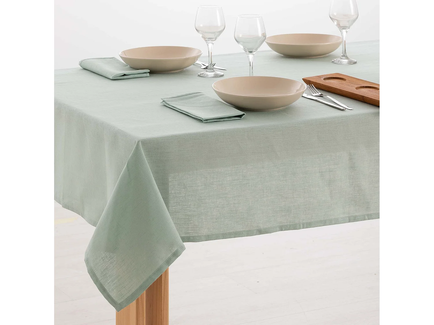 Mantel hidrofugo antimanchas Lino 100% Aqua - 140x150 cm