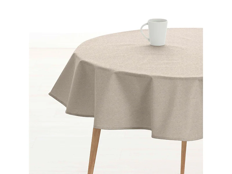 Mantel redondo resinado antimanchas Levante 101 - Diámetro 140 cm