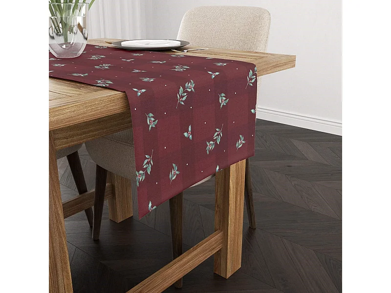 Chem​in de table en velours Red Christmas 1 50x145 cm