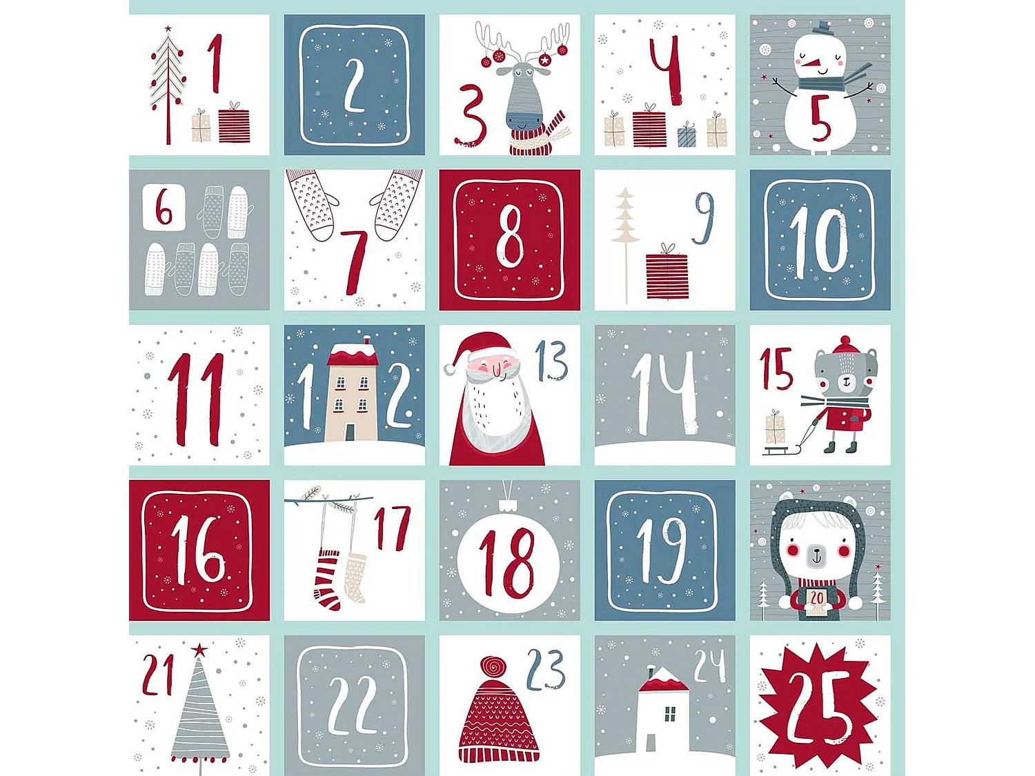 Nappe enduite anti-taches Merry Christmas 62 100x140 cm