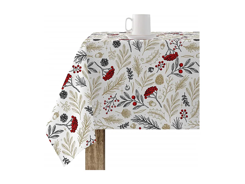 Nappe enduite anti-taches Merry Christmas 34 300x140 cm