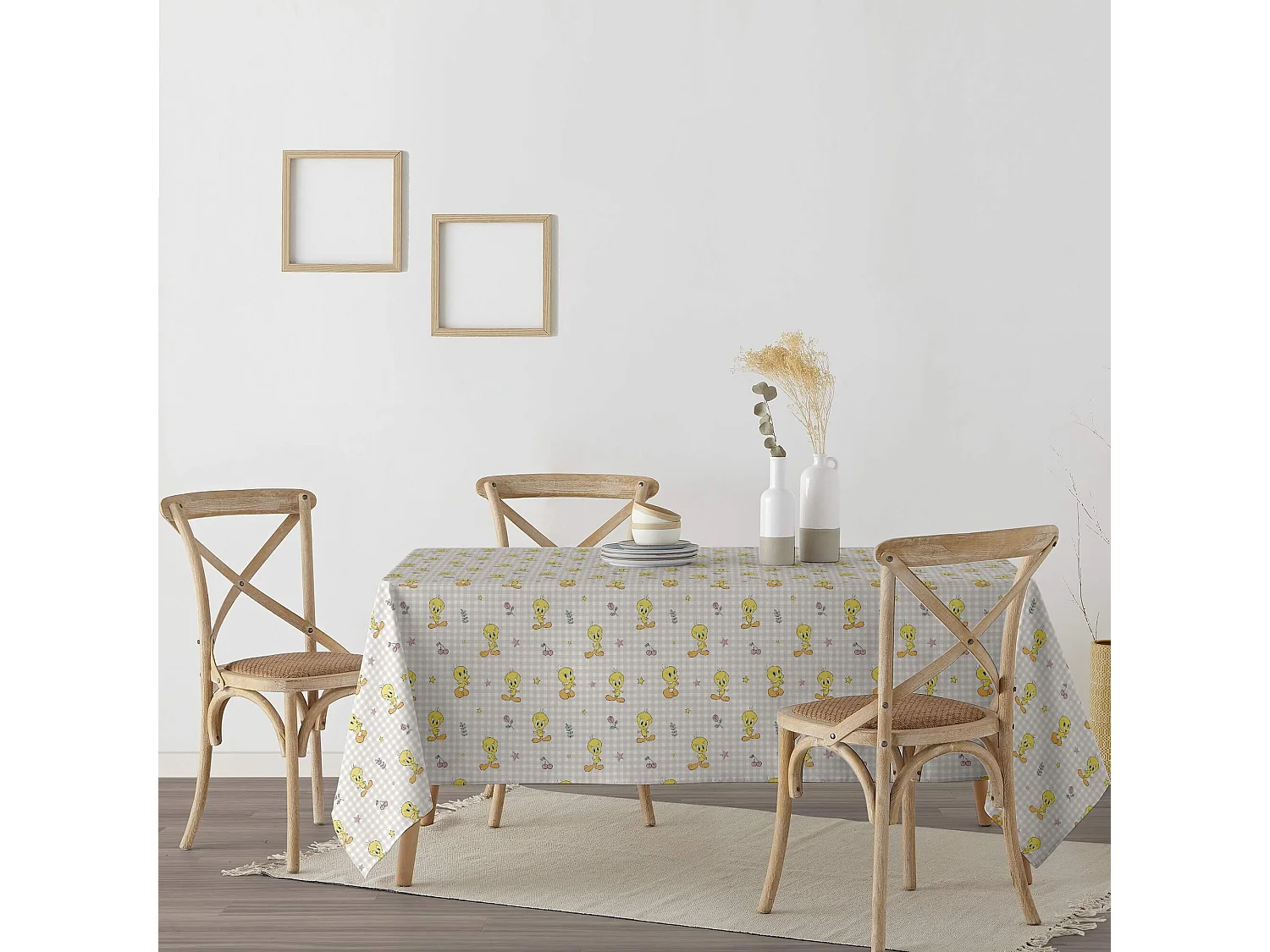 Mantel resinado antimanchas Tweety 2 Beige - 250X140 cm