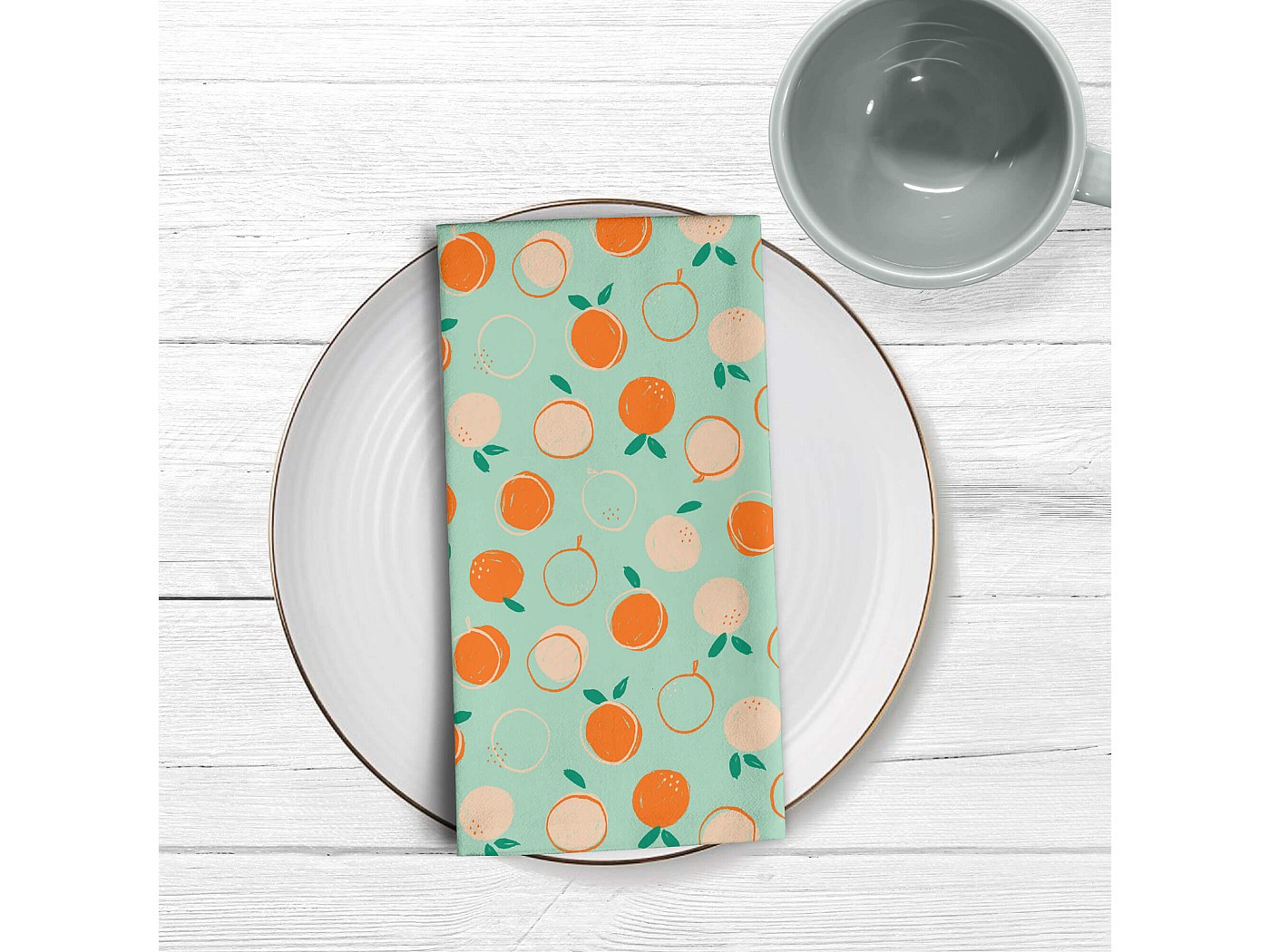 Lot de 2 Ronds de serviette XMAS en métal Doré