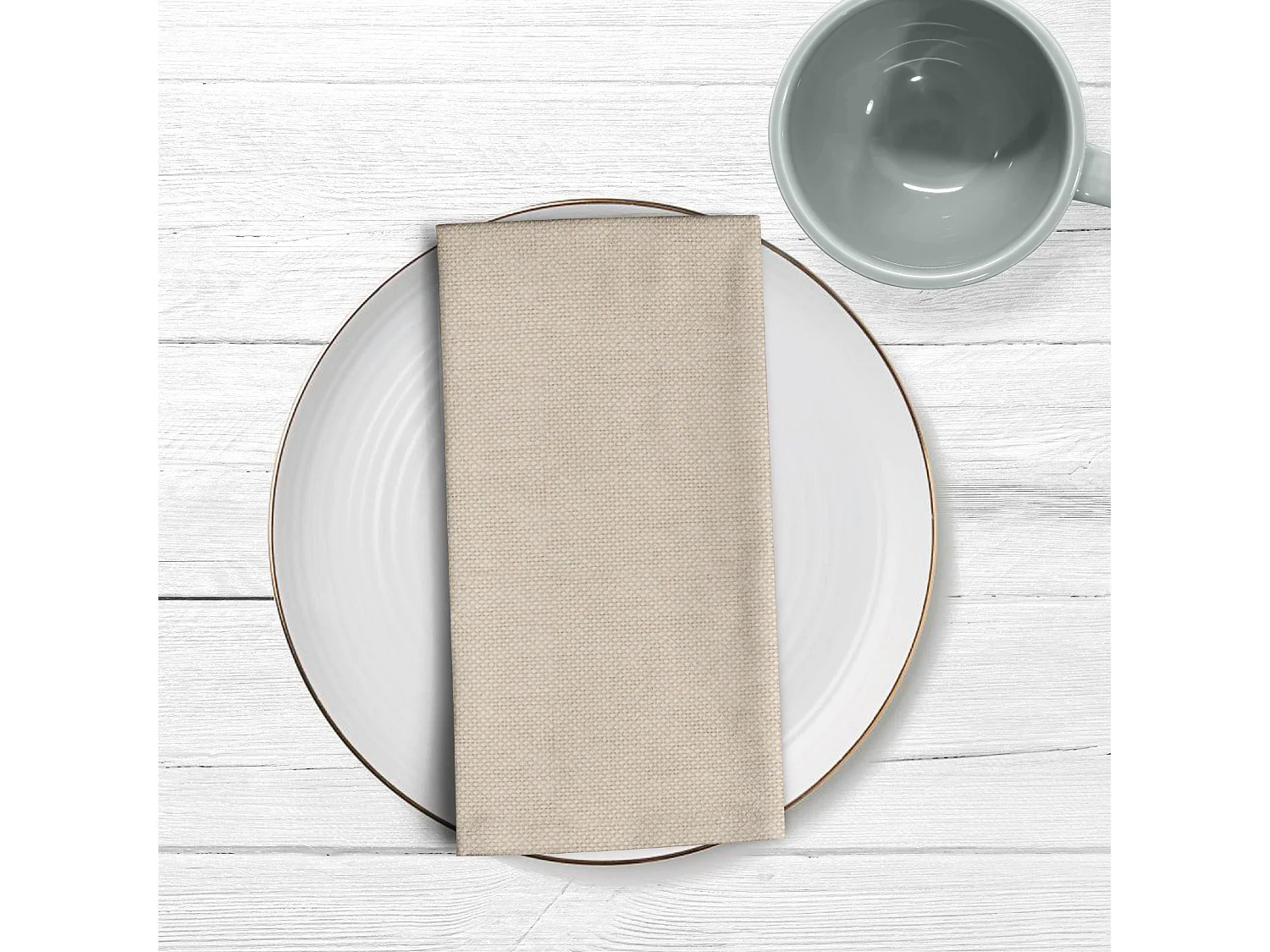 Servilletas algodón-lino pack de 2 unidades Culla Lino Liso 45x45 cm(2ud.)