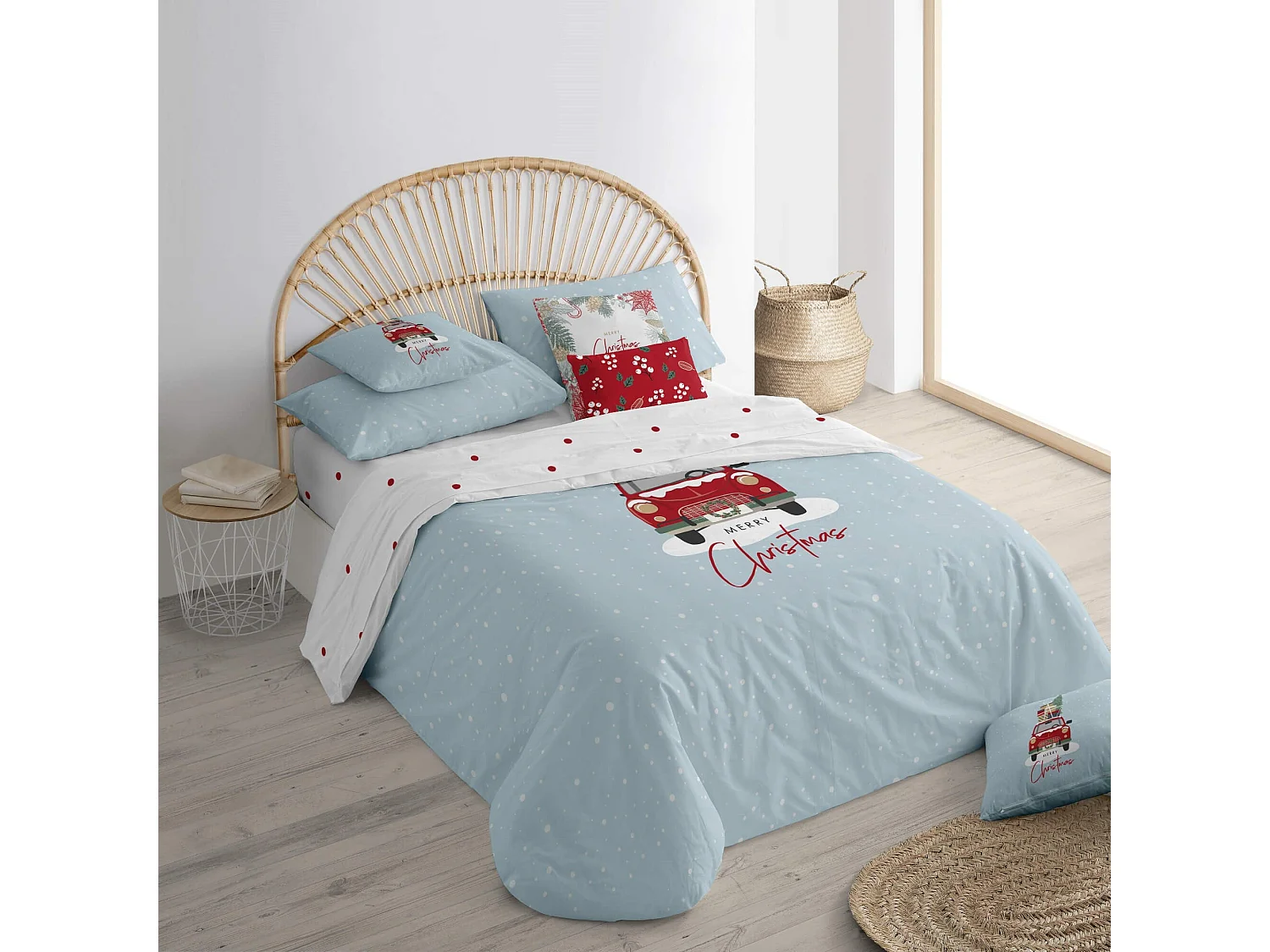 Housse de couette avec boutons-pression 100 % coton Laponia 22 pour lit de 200x200 cm