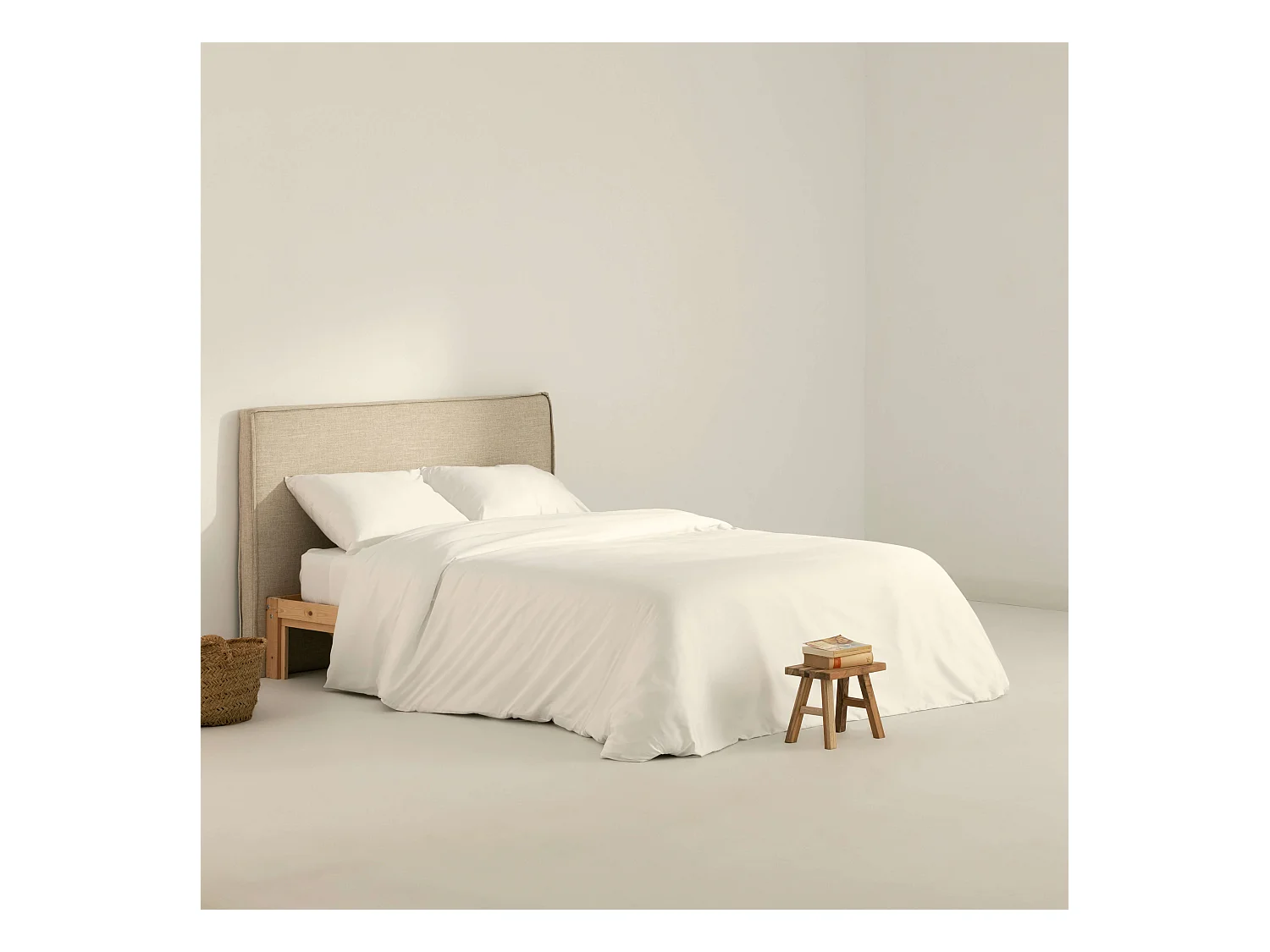 Funda nÃ³rdica satÃ©n 300 hilos White - 155x220 cm