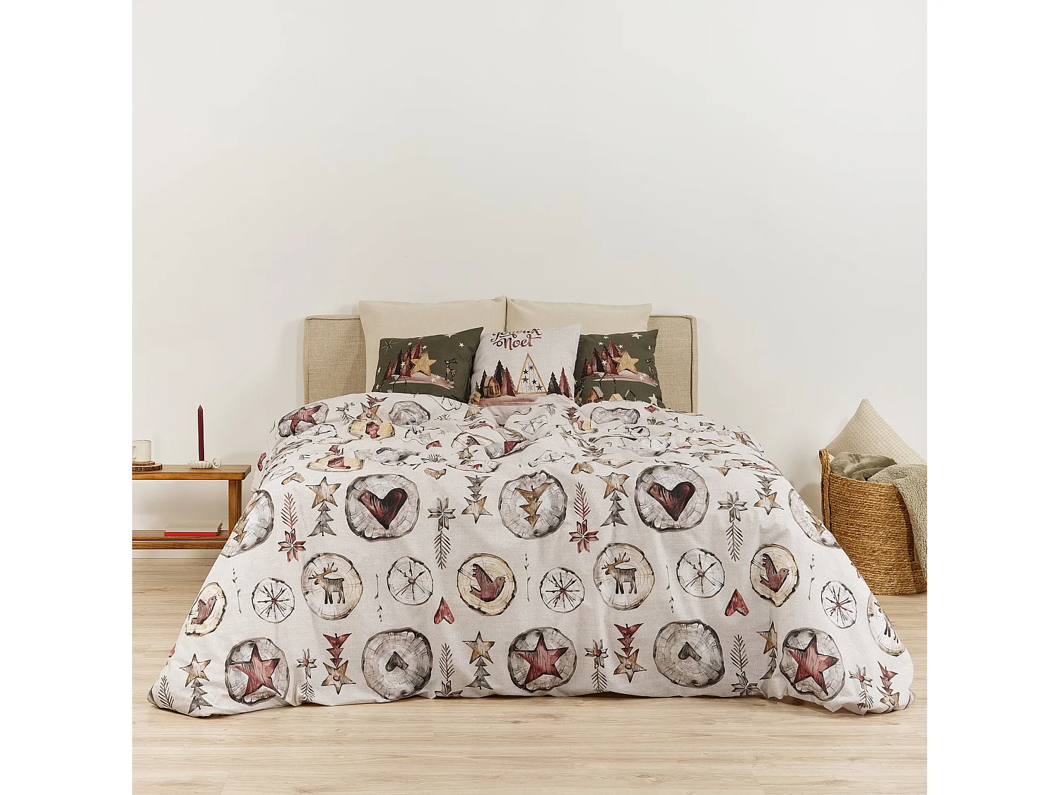 Housse de couette avec boutons-pression 100 % coton Laponia 61 pour lit de 180 (260x240 cm)