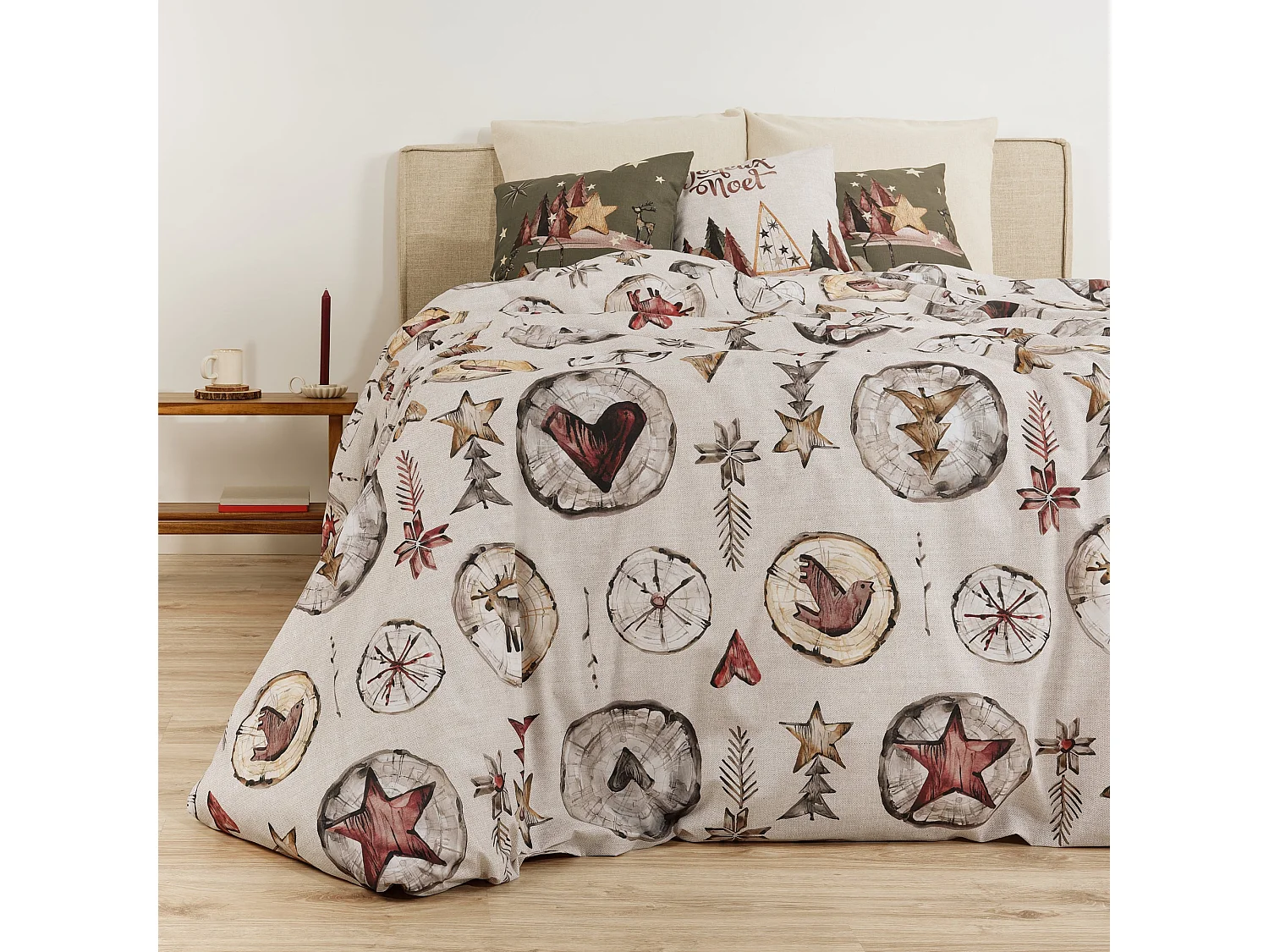 Housse de couette avec boutons-pression 100 % coton Laponia 61 pour lit de 180 (260x240 cm)