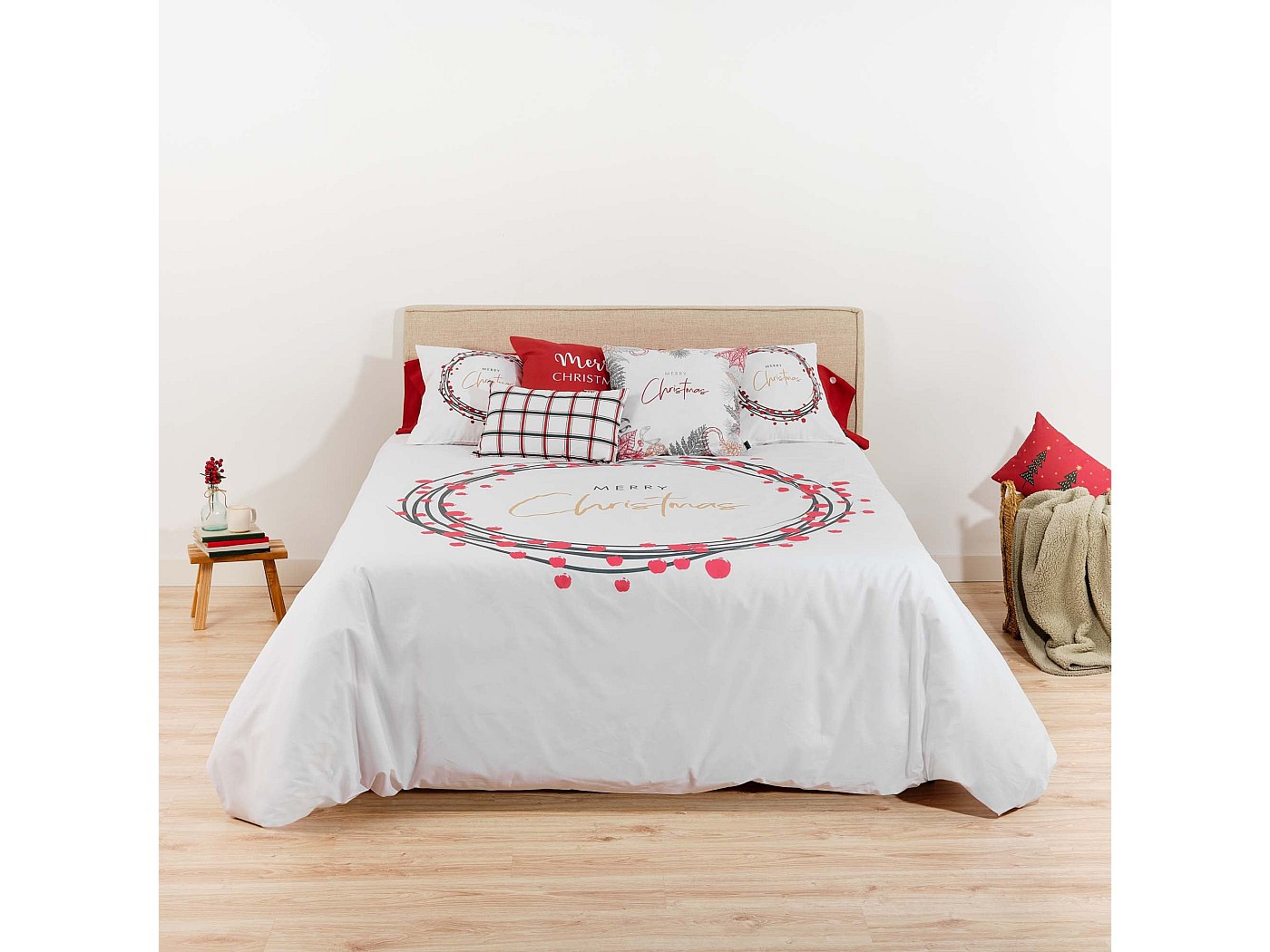 Housse de couette avec boutons-pression 100 % coton Laponia 23 pour lit