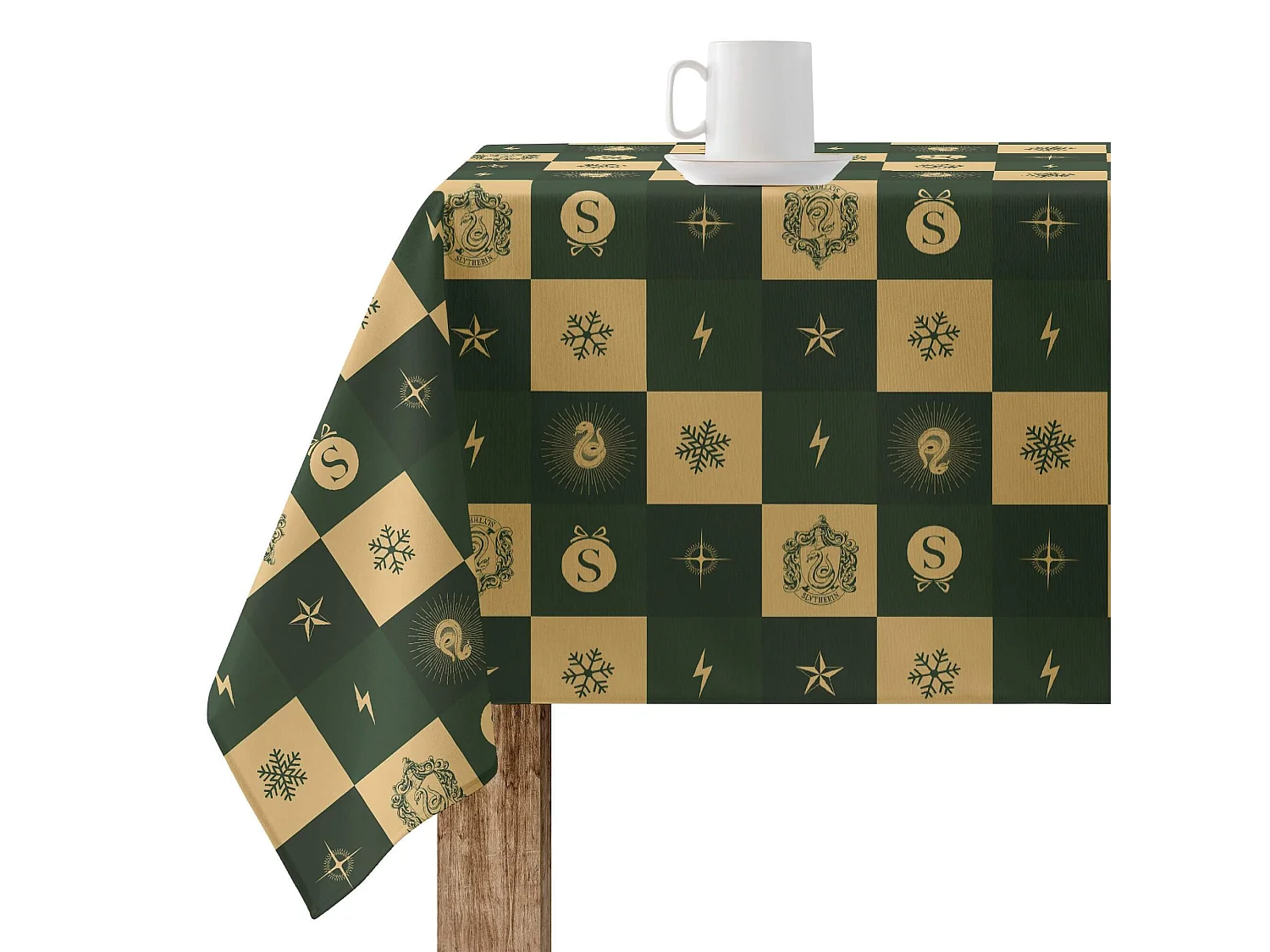 Mantel resinado antimanchas Slytherin Christmas - 250X140 cm