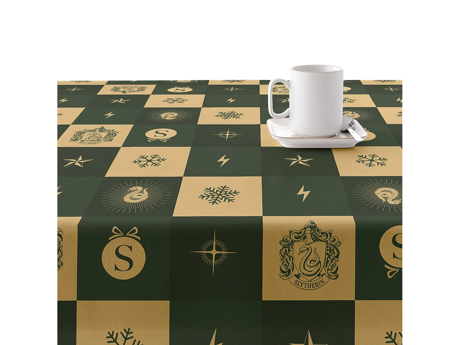 Mantel resinado antimanchas Slytherin Christmas - 250X140 cm
