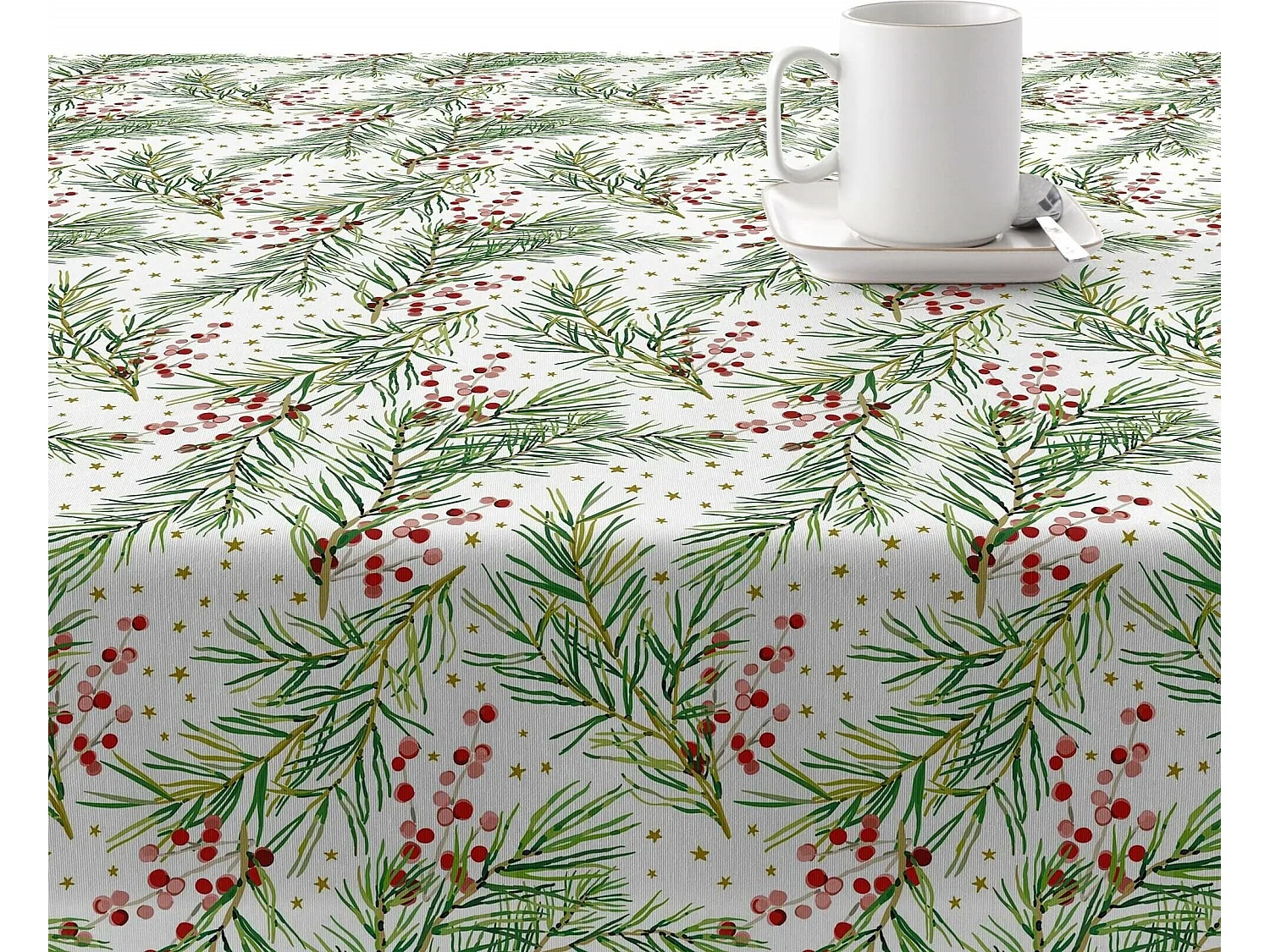 Mantel resinado antimanchas Merry Christmas 30 250x140 cm